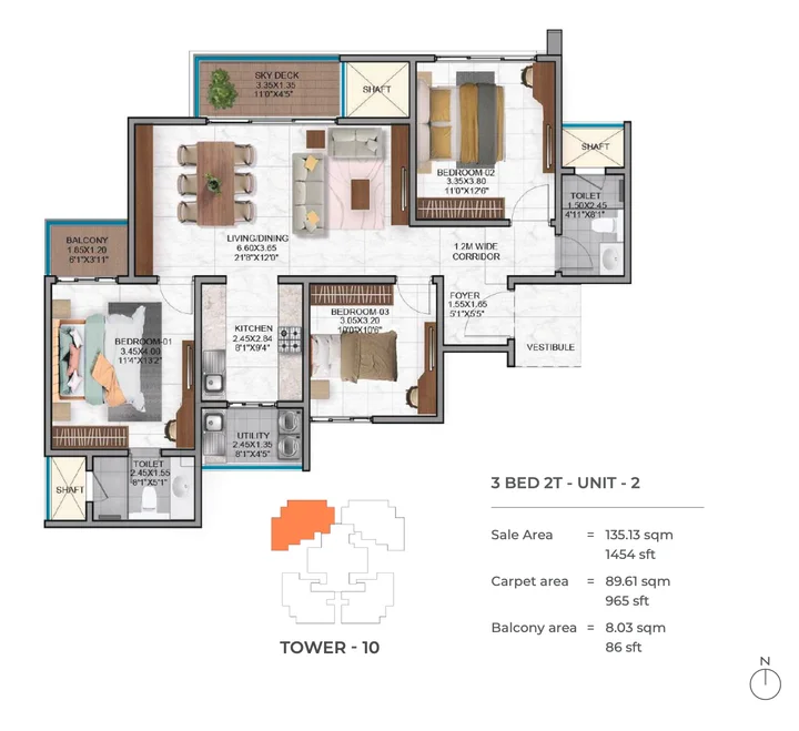 Nambiar District 25 compact configuration floor plan layout