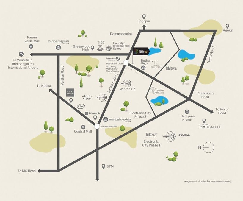 Nambiar District 25 location map
